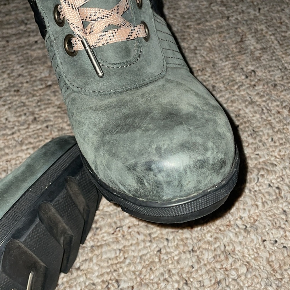Sorel ‘Lexie’ Wedge Slate-Green Boots 9.5 - Picture 6 of 12